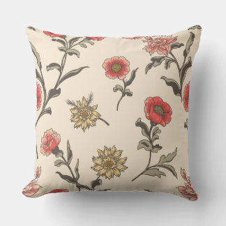 Oreillers à fleurs modernes D