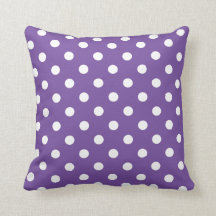 Oreillers à jet de polka ultra violet