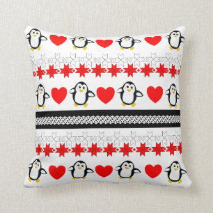 Oreillers À Jets Motifs De Pingouin Mignons