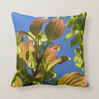 Oreillers à lancer à feuilles vertes