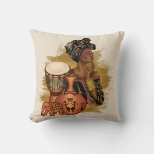 Oreillers à lancer afro-américain