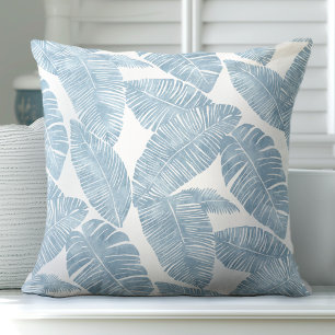 Oreillers à lancer bleu clair et blanc