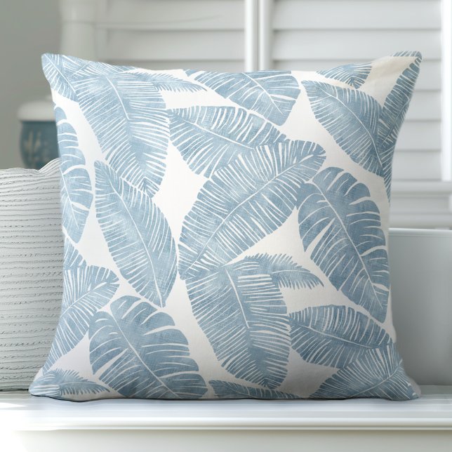 Oreillers à lancer bleu clair et blanc (Créateur téléchargé)