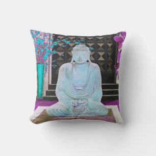 Oreillers à lancer de bouddha bleu