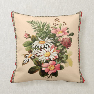 Oreillers à lancer de bouquet de marguerite Vintag
