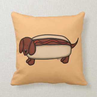 Oreillers à lancer de chien chaud de Dachshund