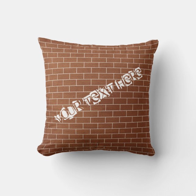 Oreillers à lancer de conception de mur de briques (Recto)