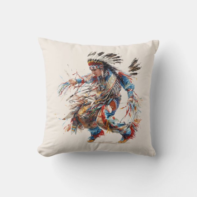 Oreillers à lancer de danseur amérindien (Recto)