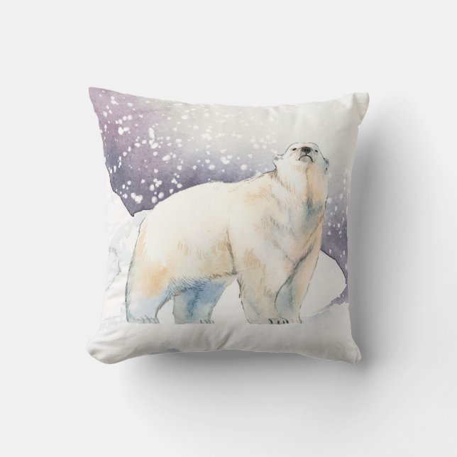 Oreillers à lancer de l'ours polaire de neige d'hi (Recto)