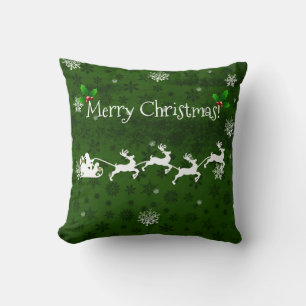 Oreillers à lancer de Père Noël vert