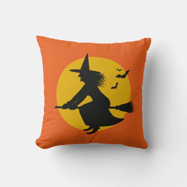 Oreillers à lancer de sorcière d'Halloween (Recto)