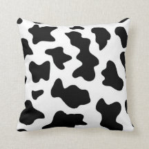 Oreillers à lancer d'impression pour vache noire e