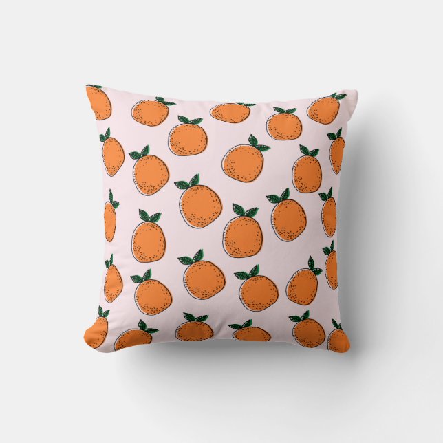 Oreillers à lancer d'Oranges mignons (Recto)