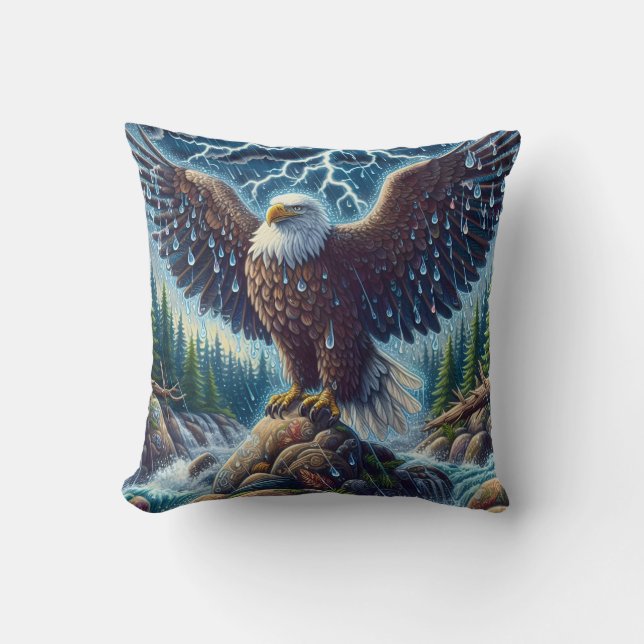 Oreillers à lancer Eagle Art (Recto)