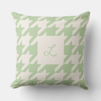Oreillers à lancer monogrammé à la crème de menthe