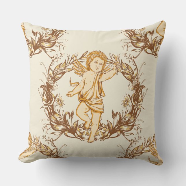 Oreillers à lancer Motif Cherub antique (Recto)