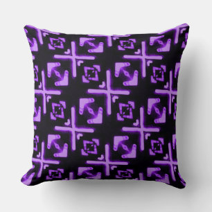 Oreillers à lancer Motif diagonale violet brillant