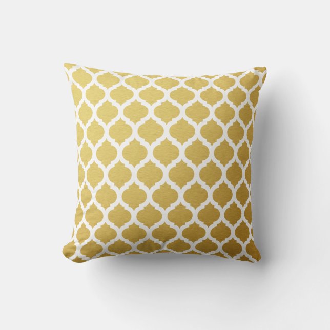 Oreillers à lancer Motif d'or marocain (Recto)