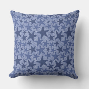 Oreillers à lancer Motif Indigo Starfish