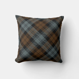 Oreillers à lancer Plaid BlackWatch Tartan Patiné