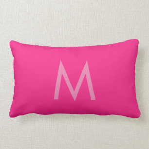 Oreillers à lancer rose-chaud Monogramme