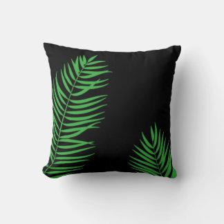 Oreillers à lancer vert Palm Frond