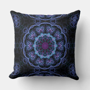 Oreillers à projectile Motif floral bleu et rose