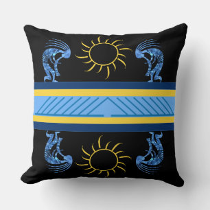 Oreillers à projectile sud-ouest Blue Kokopelli