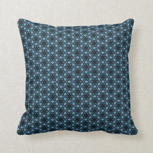 Oreillers Abstrait à jet bleu floral