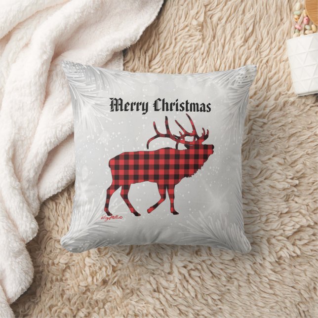 Oreillers de Noël à lancer rouge et noir (Couverture)