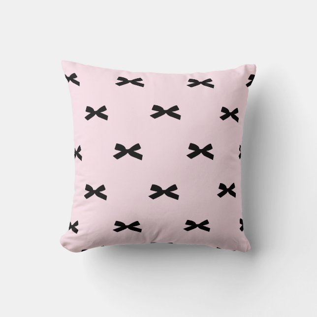 Oreillers décoratifs élégants à motifs de bow (Recto)