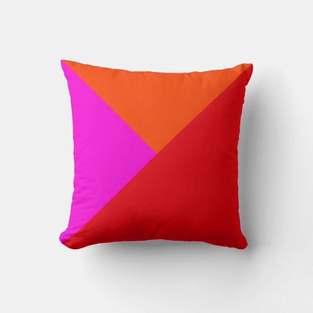 Oreillers décoratifs - rouge, rose et orange (Recto)