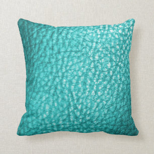 Oreillers Faux en cuir clair Cool Lumineux Bleu-Fe