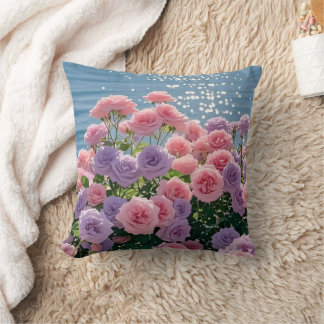 Oreillers Floraux - Poussée Décorative Rose Pastel