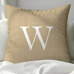 Oreillers jetés personnalisés avec monogramme en t