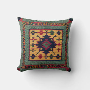 Oreillers verts Kilim Throw : Un équilibre parfait