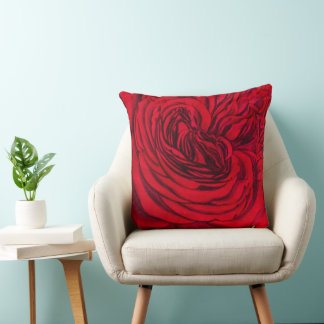 Oreillers vintage rouge à lèvres - Flore classique