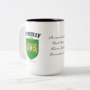 O'Reilly Family Crest, Translation & Meaning Two-Tone Coffee Mug