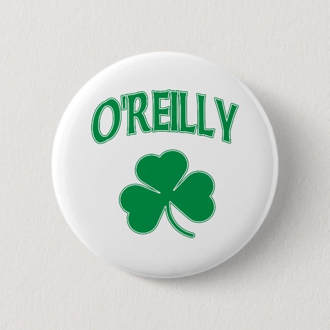 O'Reilly Shamrock 2 Inch Round Button (Front)