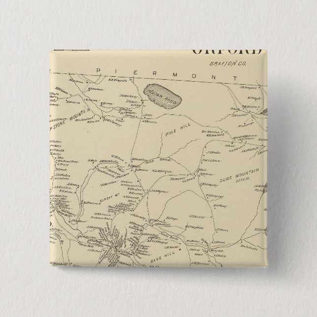Orford, Grafton Co 2 Inch Square Button (Front)