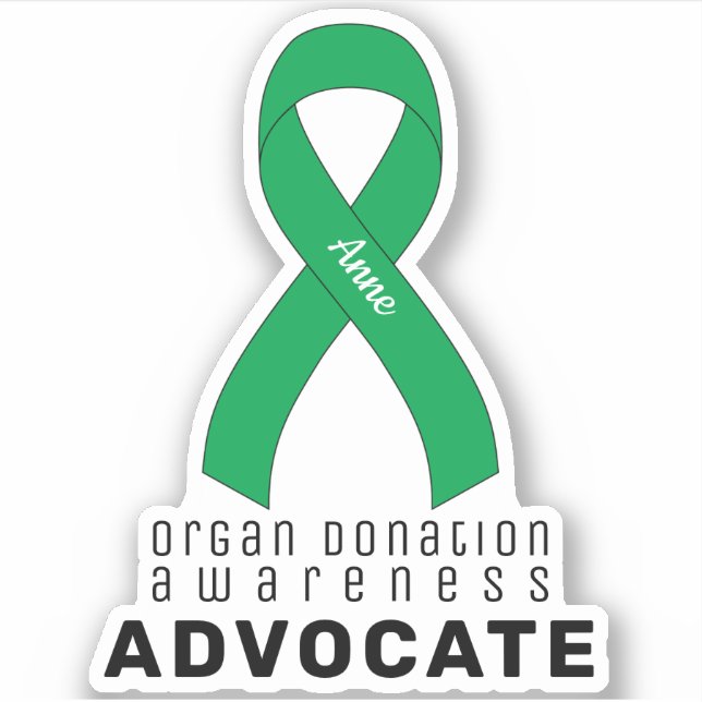 Organ Donation Awareness Advocate Vinyl Sticker (Front)