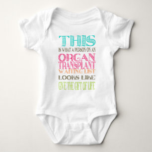 Organ donation awareness baby bodysuit