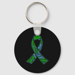 Organ donation awareness transplant or recipient keychain