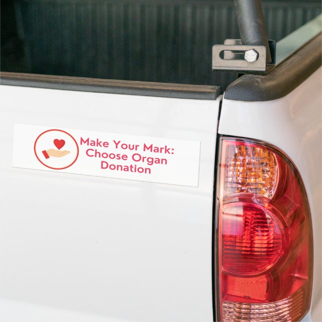 Organ Donation Bumper Sticker (On Truck)