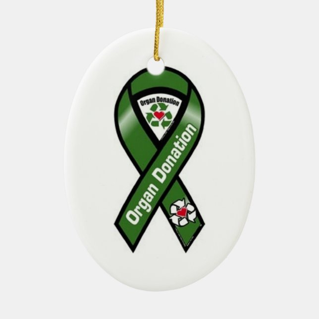 Organ Donation Ceramic Ornament (Front)