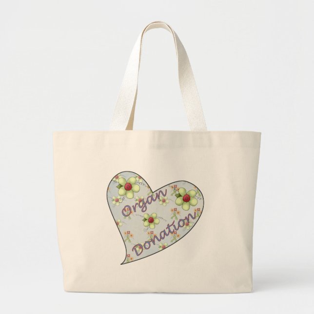 Organ Donation Large Tote Bag (Front)