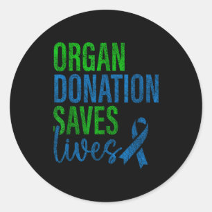 Organ Donation Saves Lives National Classic Round Sticker