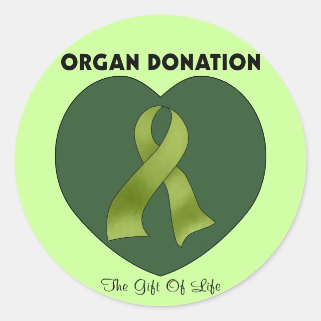 Organ Donation: The Gift Of Life Classic Round Sticker (Front)