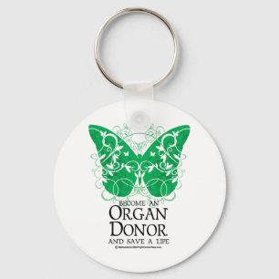 Organ Donor Butterfly Keychain