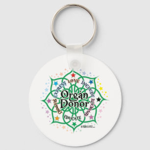 Organ Donor Lotus Keychain